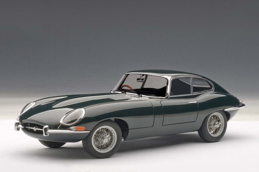 Jaguar E-Type Coupe Series 1 3.8, Green, with Metal Wire-Spoke 