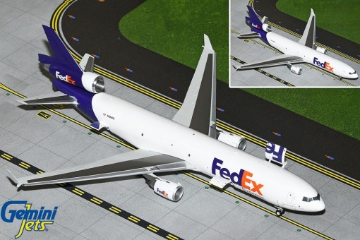 Interactive FedEx McDonnell Douglas MD-11F N584FE Gemini200 G2FDX1178 scale  1:200