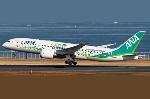 日本最大の 航空機 ANA 787-9 STAR ALLAINACE, GREEN JET 航空機 ...