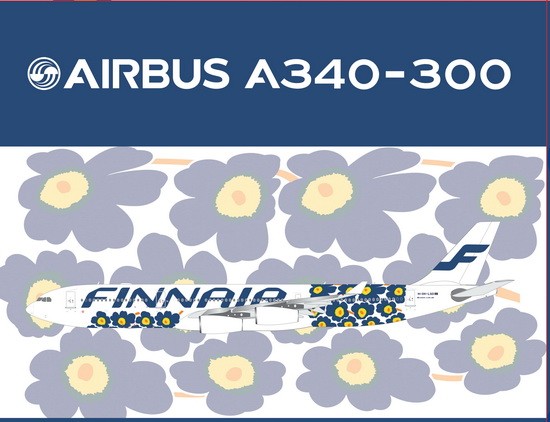 2024新作モデル phoenix 1/400 マリメッコ柄 A340-300 Finnair 航空機 