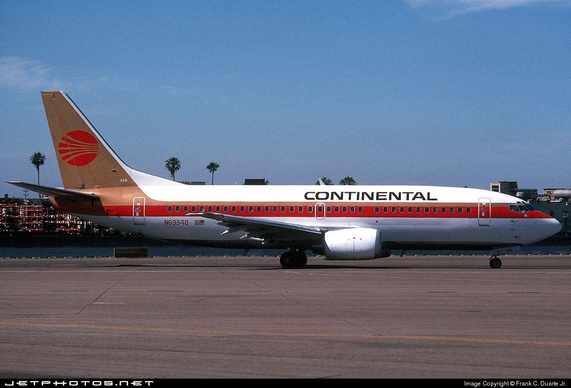 得価国産アエロクラシクス [ AC- N69348 ] B737-3T0 Continental Airlines -Red Meatball- ( 1/400 ) Aeroclassics 民間航空機