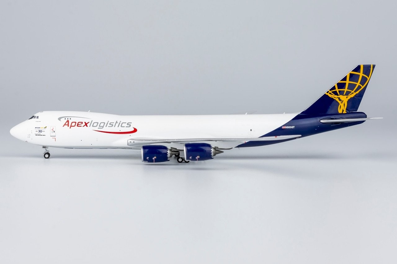 Atlas Air (Apex Logistics) 747-8F last 747 ever built N863GT 78005-78015 NG  Models Scale 1:400