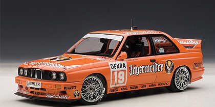 BMW M3 DTM 1992 Jagermeister Hahne #19 89248 AUTOart Die-Cast Scale 1:18