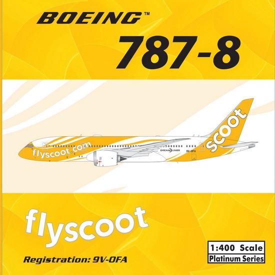 SALE! Scoot Boeing 787-8 Reg# 9V-OFA Phoenix 11201 Scale 1:400