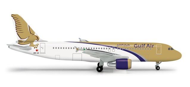 Herpa Wings Gulf Air A320 ezToys - Diecast Models and Collectibles