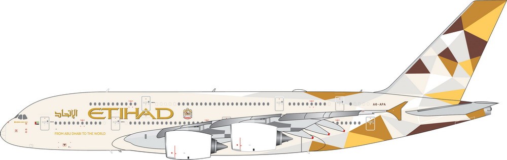 Eagle die-cast Scale models Etihad Airways A380 Reg# A6-APA 
