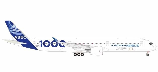Airbus House A350 -1000 Blue tail F-WMIL Herpa Wings 559171 Scale 1:200