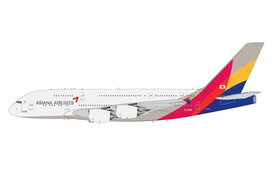 Asiana Airlines Airbus A380 HL7625 Gemini 200 G2AAR1201 Scale 1 
