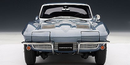 Silver Blue Chevrolet Corvette Coupe 1963 AUTOart 71182 Scale 1:18