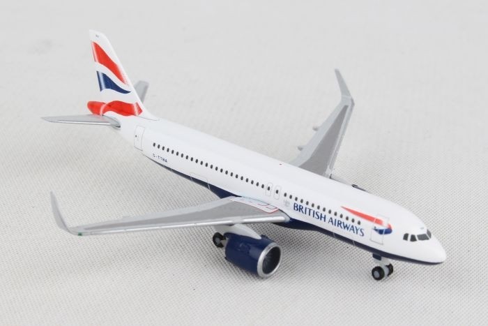 British Airways Airbus A320neo G-TTNA Herpa die cast 532808 scale 1:500 ...