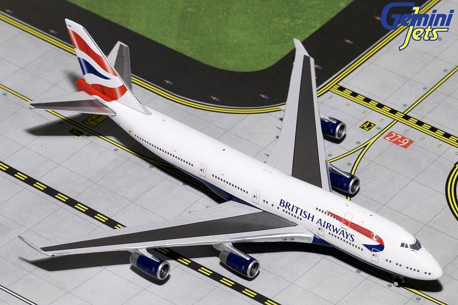 British Airways Boeing 747-400 G-BYGF Union Flag Gemini Jets GJBAW1792  scale 1:400