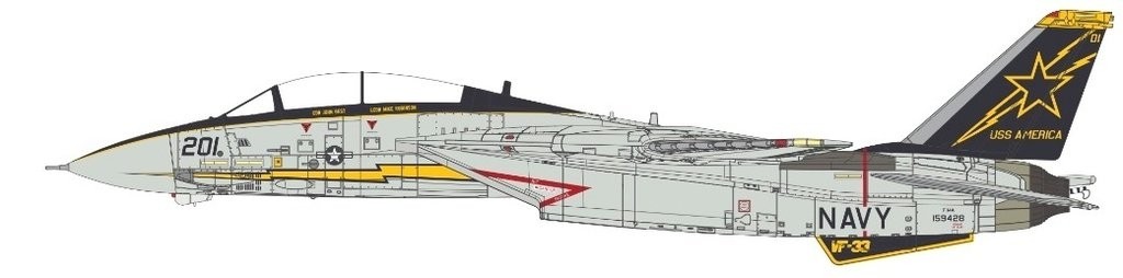 US Navy Starfighters Tomcat F-14A USS America VF-33 159428 Die