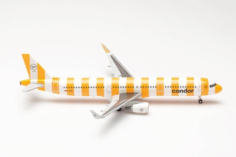 Condor Airbus A321 D-AIAD Sunshine Yellow Livery Plastic Herpa