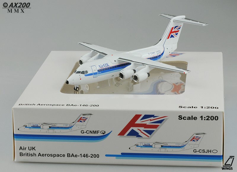 Air UK BAe 146-200 JC2UKA093 Scale 1:200 ezToys - Diecast Models