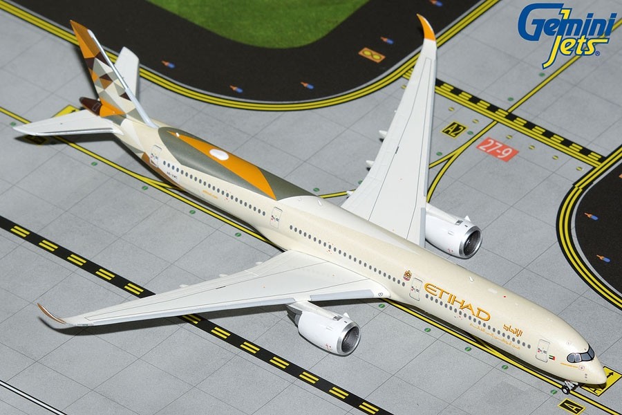 Etihad Airways Airbus A350-1000 A6-XWC Gemini Jets GJETD2163 Scale 1:400