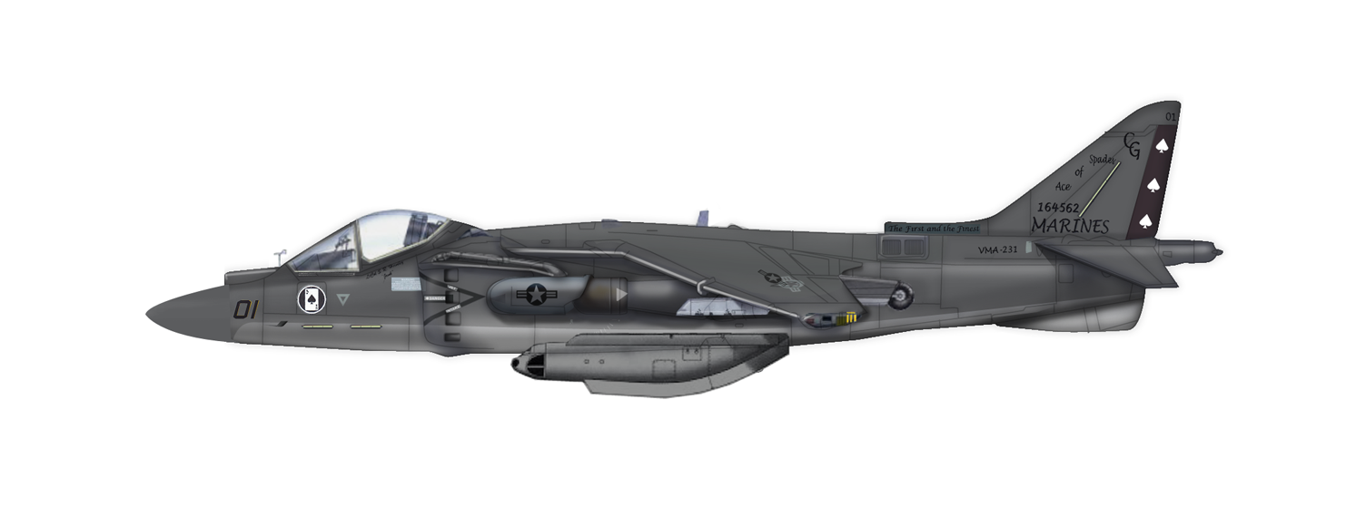 AV-8B Harrier II Plus VMA-231 Cherry Point MCAS Hobby Master HA2619 Scale  1:72