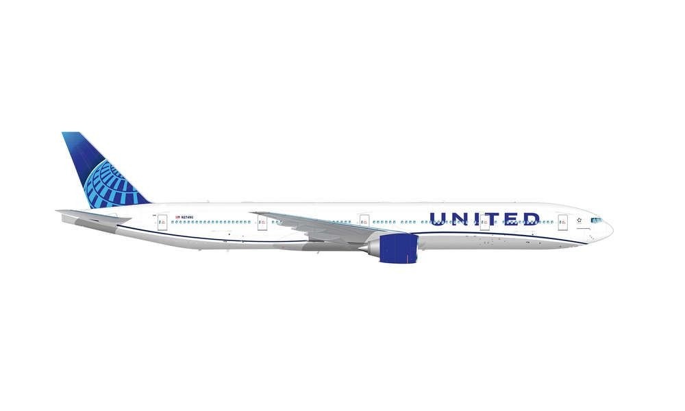 *United Boeing 777-300ER 2019 N2749U New Livery Herpa 534253 scale 1:500