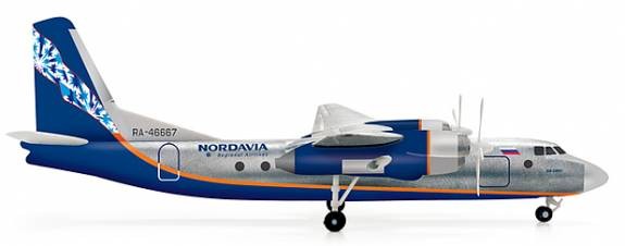 Sale! Nordavia Antonov AN-24RV RA-46667 Herpa 554268 scale 1:200