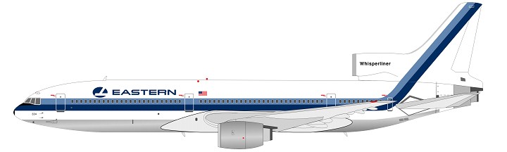 Eastern Air Lines Lockheed L-1011 w/ Stand Reg# N334EA InFlight Model ...