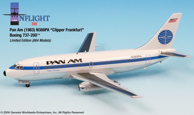 Pan Am Boeing 737-200 Billboard cs Clipper Morning Glory