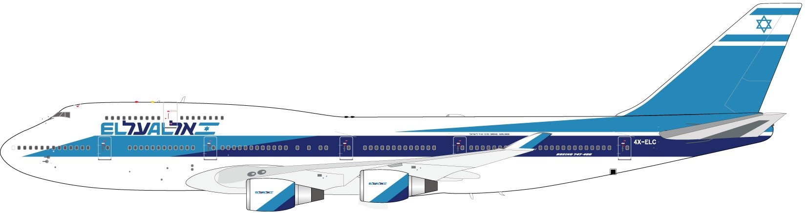 El Al Israel Airlines Boeing 747-458 4X-ELC IF7440914 1:200 ezToys ...