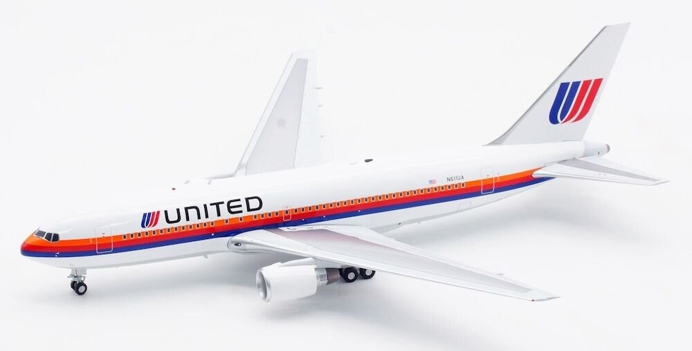 United Boeing 767-200 N611UA Saul Bass With Stand InFlight IF762UA0123  Scale 1:200