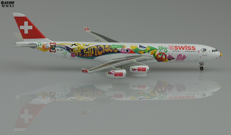 SWISSAIR A340-300 HB-JMJ (FLOWER POWER, SFO) JCWings