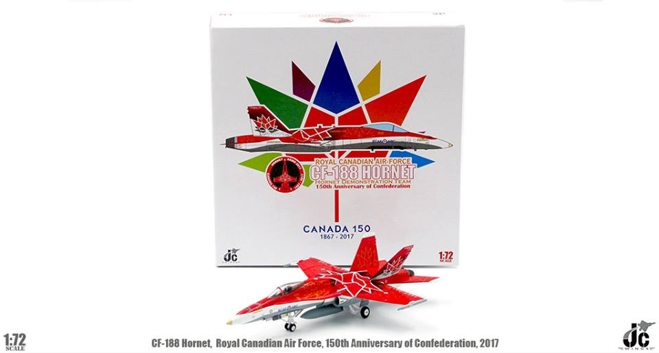 Royal Canadian Air Force Cf 1 F 18 Hornet 150th Anniversary Of Confederation Jc Wings Jcw 72 F18 005 Scale 1 72 Eztoys Diecast Models And Collectibles