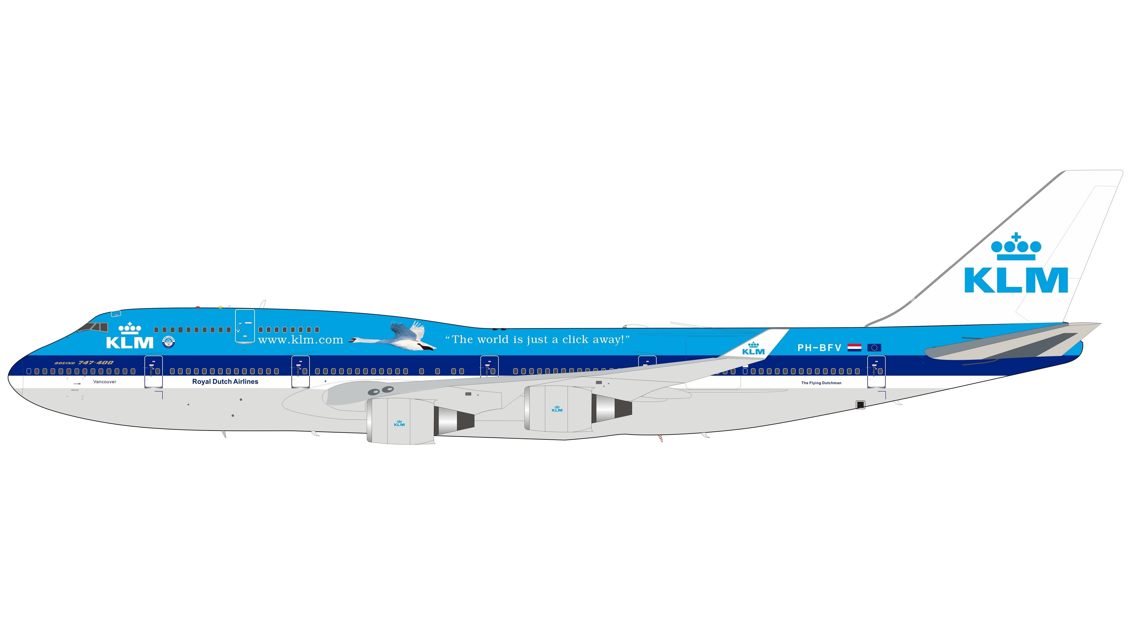 1/200 インフライト KLM 747-400-