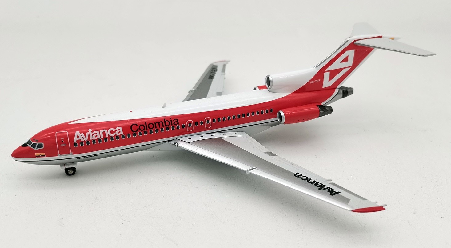 Limited! Avianca Boeing 727-100 HK-727 with stand InFlight JP-721-AV-01P  scale 1:200