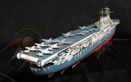 USS Hornet CV-8, Battle of Midway Navy Ship Air Carrier, 1942 Scale 1: ...