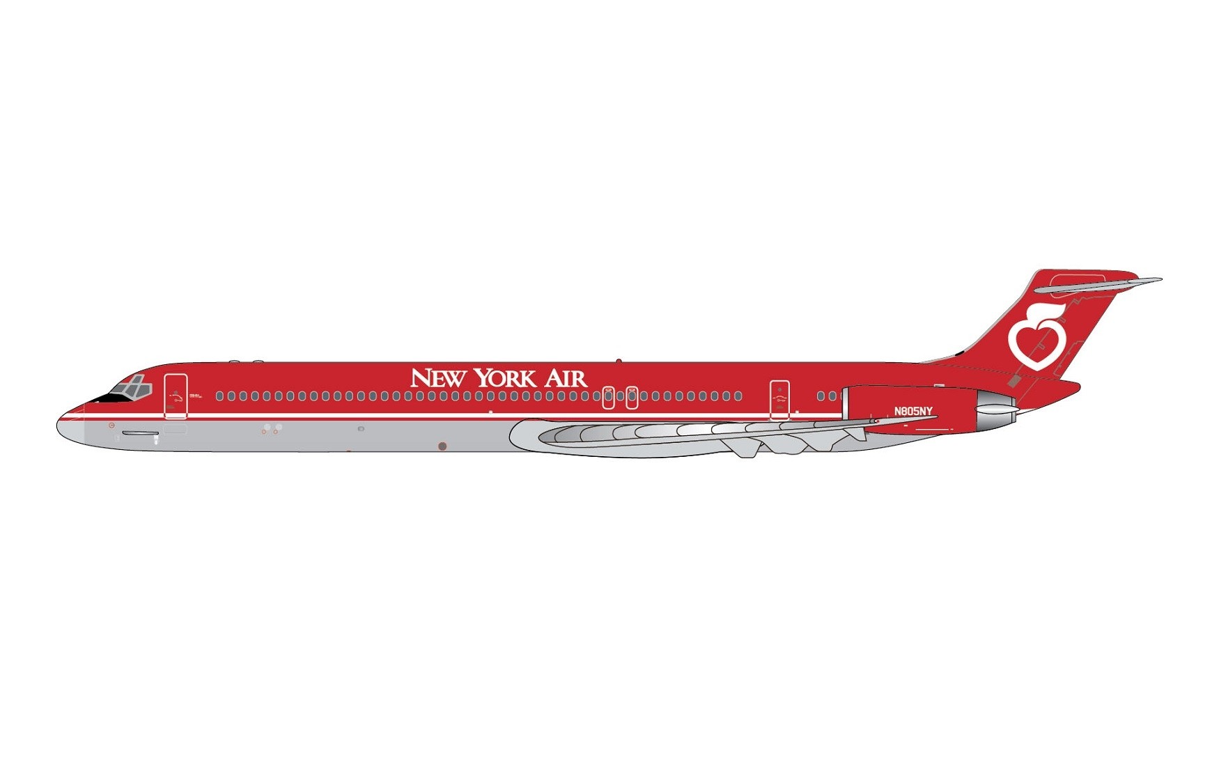 New York Air MD-80 N805NY MD-82 McDonnell Douglas Gemini Jets GJNYA1967  scale 1:400