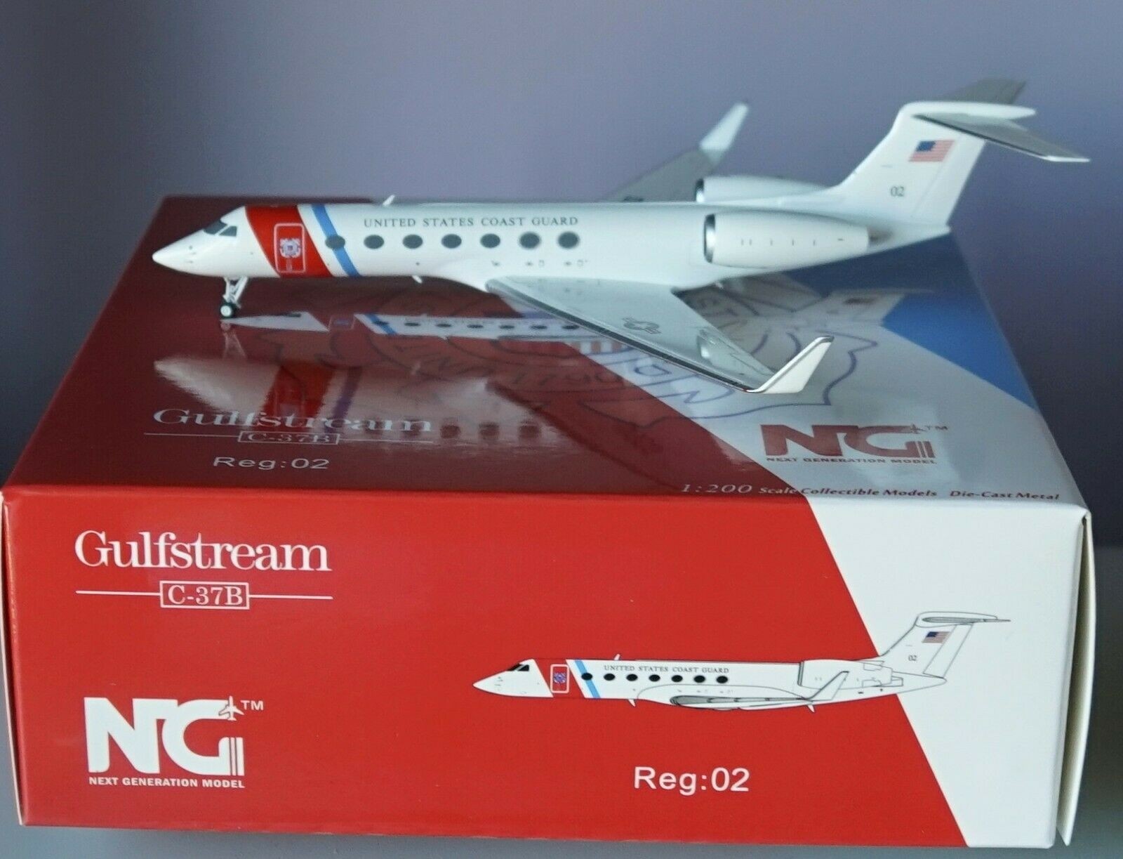 US Coastguard C37B (Gulfstream G550) Reg 02 NG Models 75006 scale 1