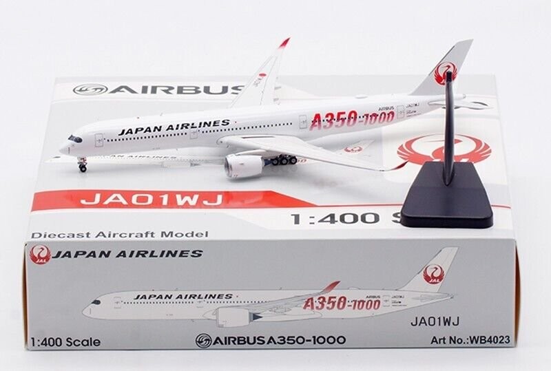 JAL Japan Airlines Airbus A350-1000 JA01WJ With Stand Aviation400 