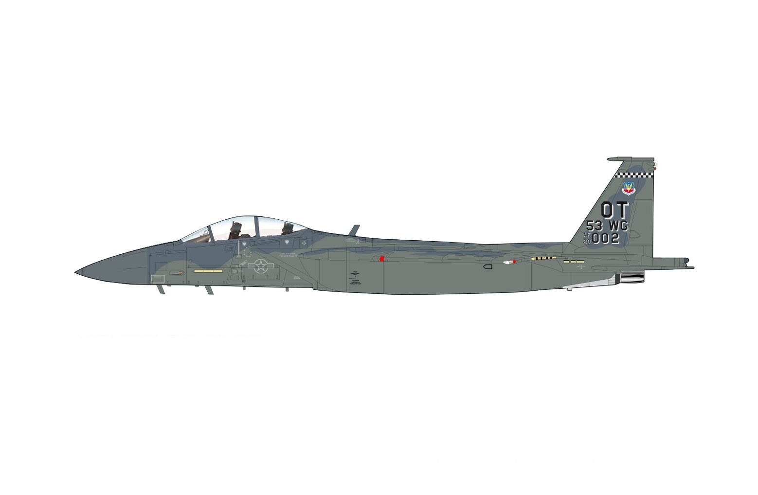 *USAF F-15EX Eagle II 53 WG 2002 With 8 x AIM-120 Hobby Master HA4566 Scale  1:72