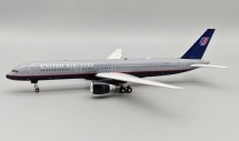 United Airlines Boeing 757-222 N515UA Battleship Grey Livery With Stand InFlight200 IF752US0923 Scale 1:200