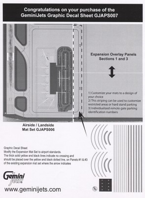 GJAPS007 Airport Mat Graphic 1:400 Scale Decal sheet