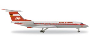Interflug TU-134A Reg# DM-SCV 527095 Herpa Scale 1:500
