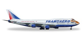 Transaero Boeing 747-400 Amur Tiger Reg# EI-XLN ТРАНСАЭРО Herpa 528818 1:500