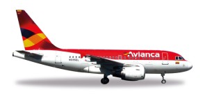 Avianca Colombia Airbus A318 Reg# N59SEL Die-Cast  Herpa 530088 1:500