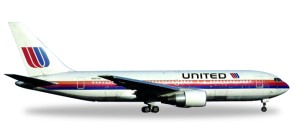 United Boeing B767-200 Saul Bass Reg# N607UA city of Denver Herpa Die Cast 530178 Scale 1:500