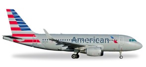American Airbus A319 Sharkllets Registration N8001N Herpa Wings 530835 Scale 1:500