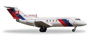 Slovak Air Force Yakolev Yak-40 Herpa Die-Cast Wings HE557733 Scale 1:200
