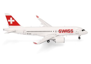 Swiss Airbus A220-100 (Bombardier CS100) HB-JBH Herpa 558471-002 Scale 1:200 
