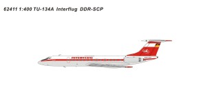 Interflug TU-134A DDR-SCP 62411 Panda Models Scale 1:400