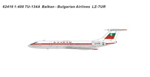 Balkan-Bulgarian Airlines TU-134A LZ-TUR 62416 Panda Model Scale 1:400