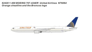United Airlines Boeing 767-424ER N76064 Panda Models Die-Cast 62420  Scale 1:400