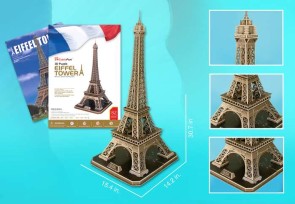 Eiffel Tower Large 3D Puzzle With Book 116 Pieces