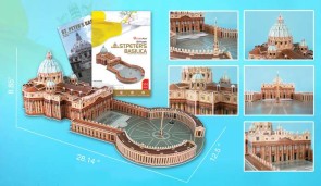 St Peters Basillca 3D Puzzle With Book 144 Pieces