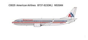 American Airlines B737-823(WL) N920AN C0029 Die-Cast Panda  Models Scale 1:400
